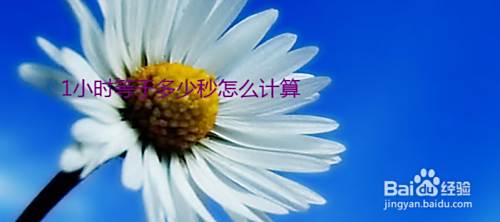 1小时等于多少秒怎么计算 百度经验 1小时等于多少秒怎么计算 百度经验