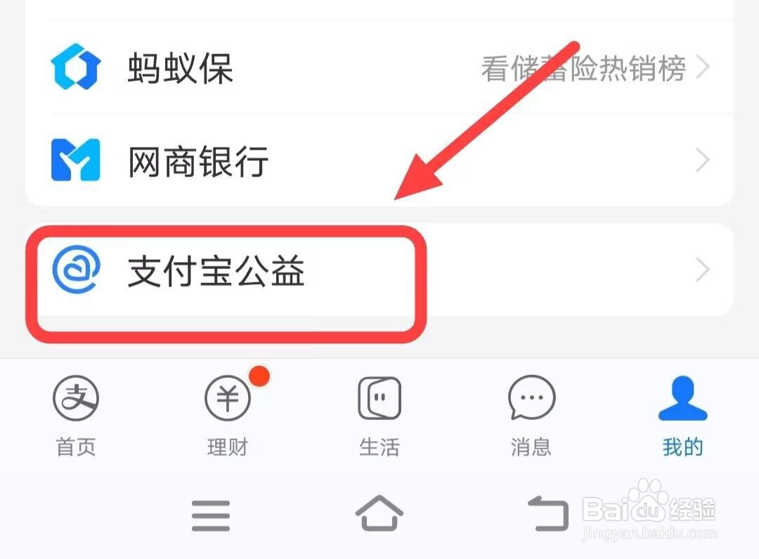 在支付宝中,如何查看公益榜日榜