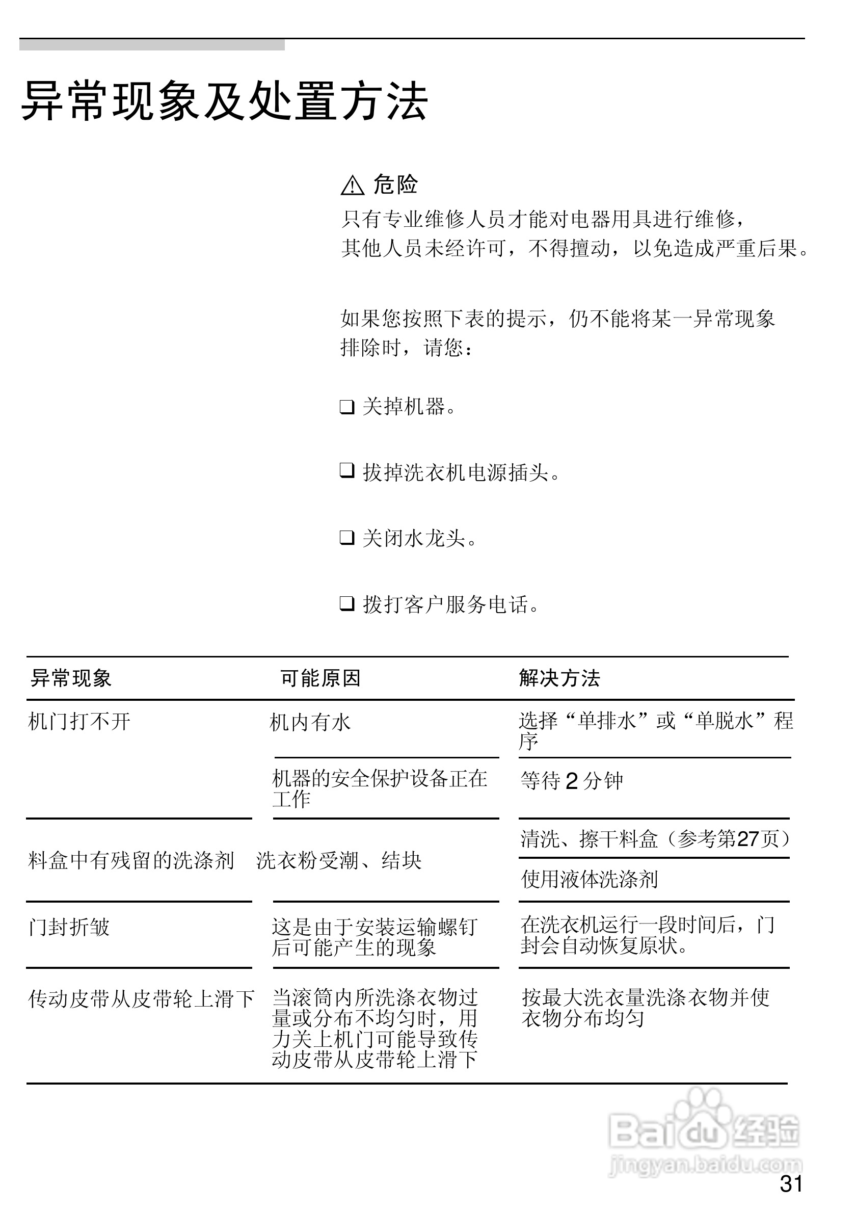 西门子Live 1800XS电脑超薄滚筒洗衣机使用及安装说明:[4]