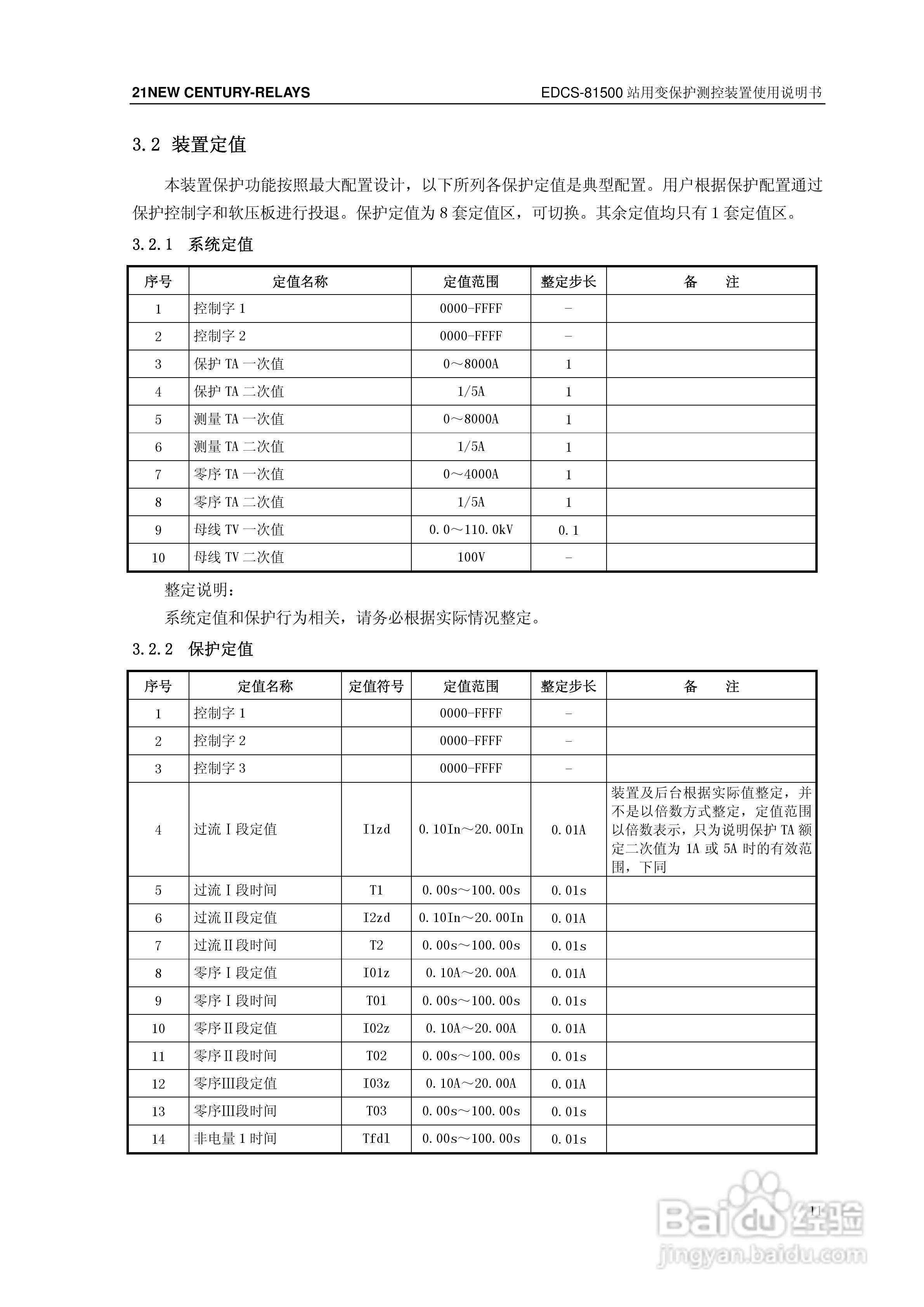 新世纪EDCS-81503站用变保护测控装置说明书:[2]
