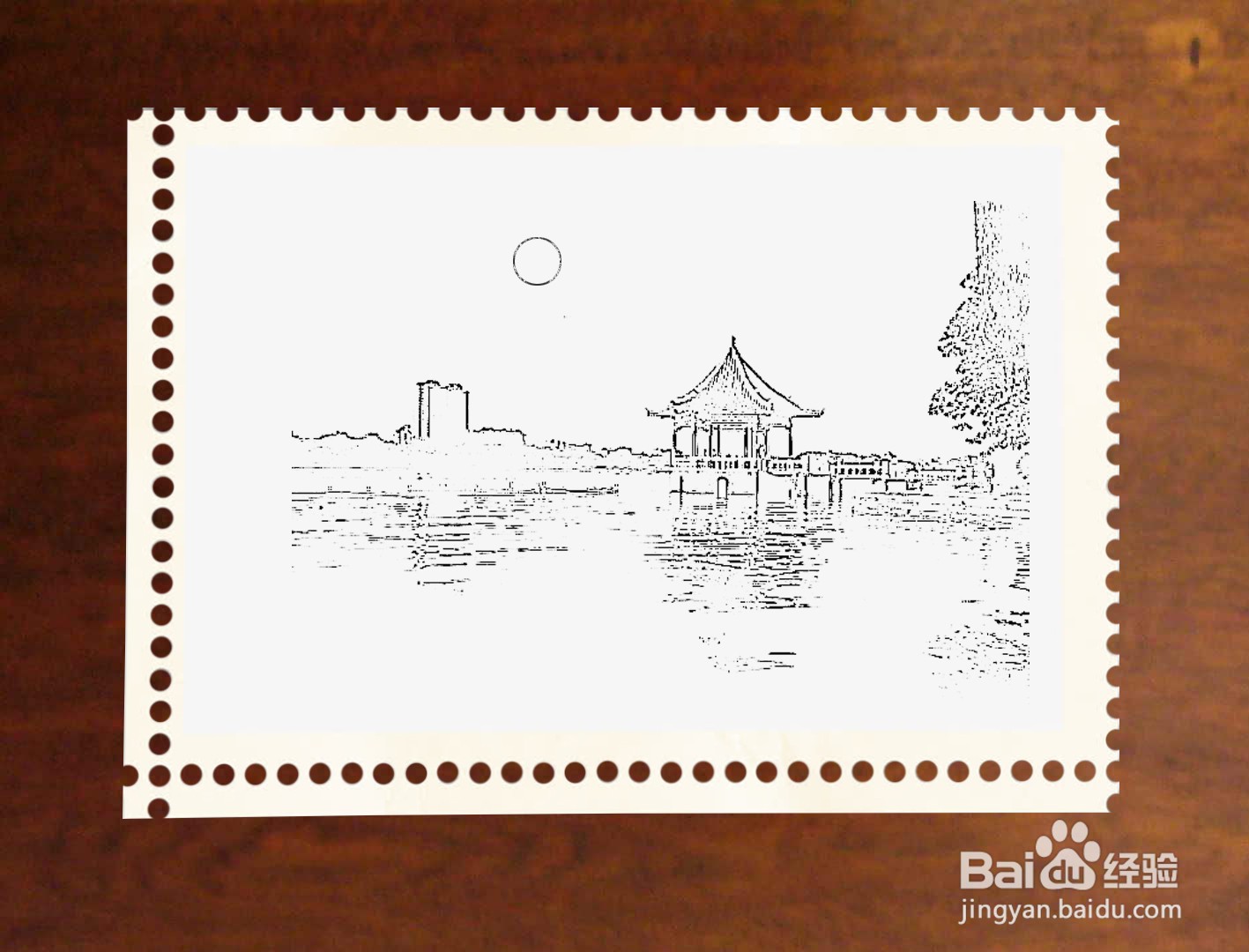 大明湖简笔画