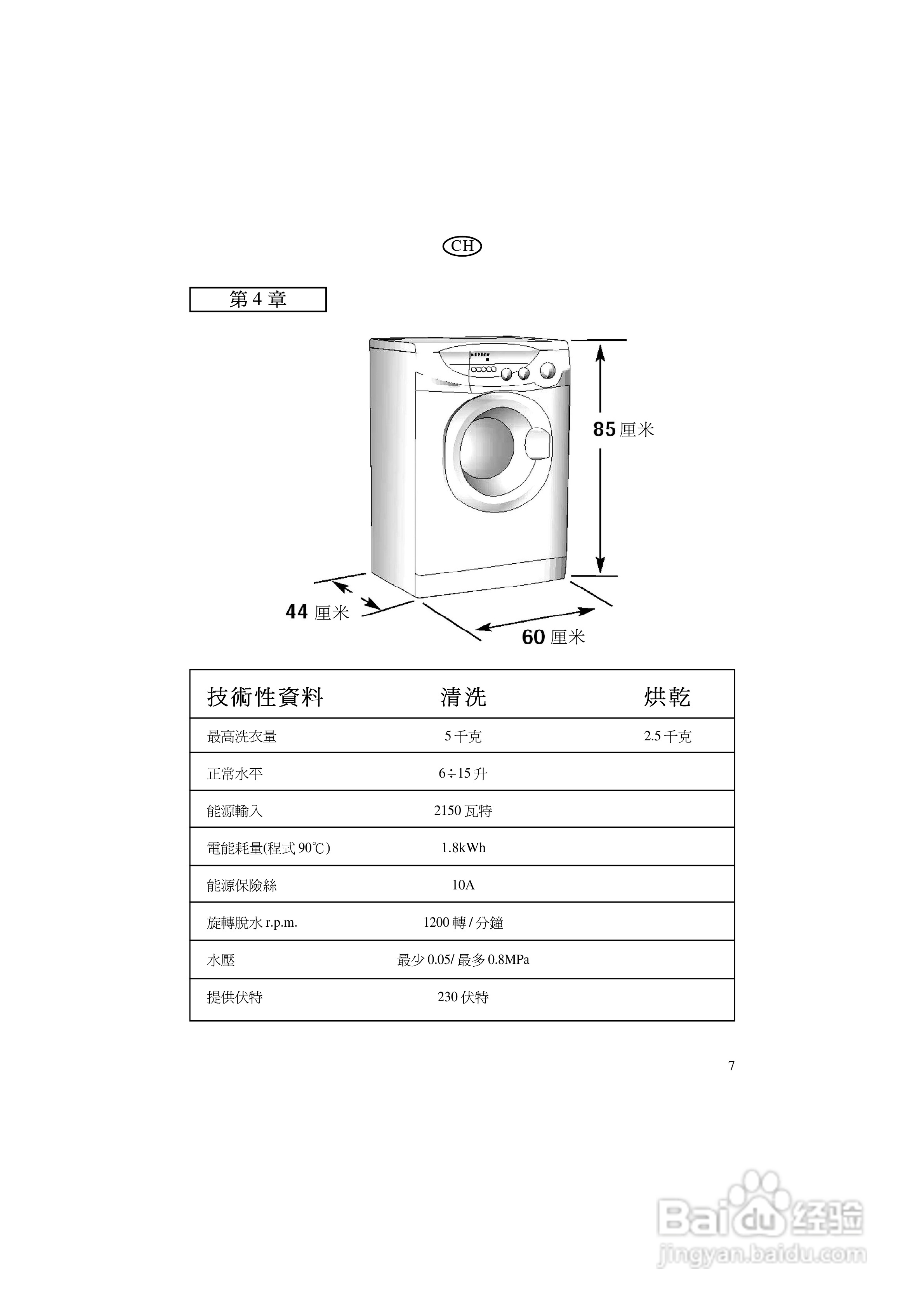 美国飞歌PWD12SN型超薄前置式洗衣干衣机说明书:[1]