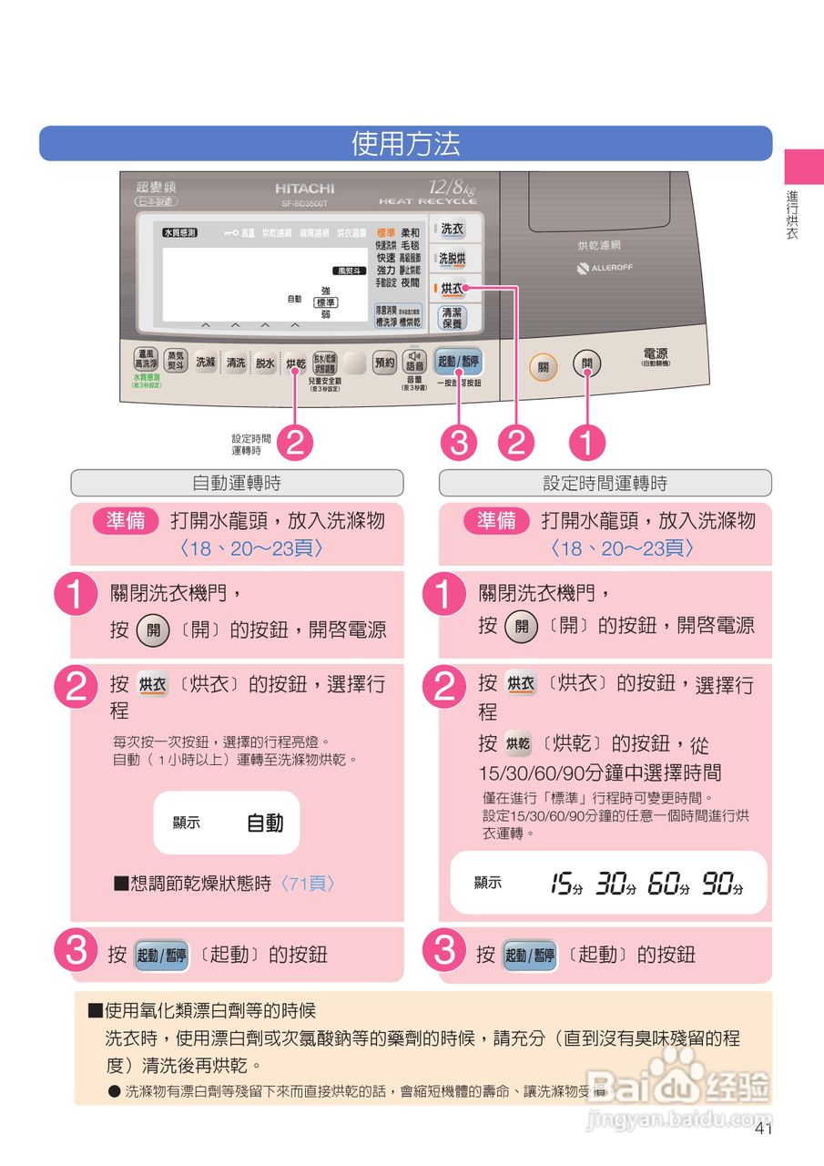 日立SF-BD3500TR洗衣机使用说明书:[5]