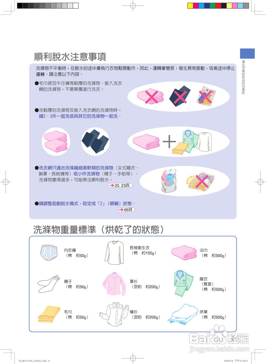 日立SF-BD2300TR洗衣机使用说明书:[3]