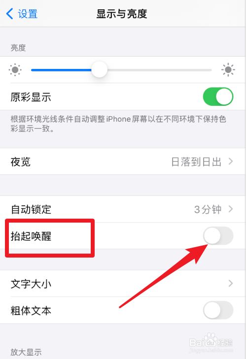 iPhone手机怎么打开抬起唤醒功能
