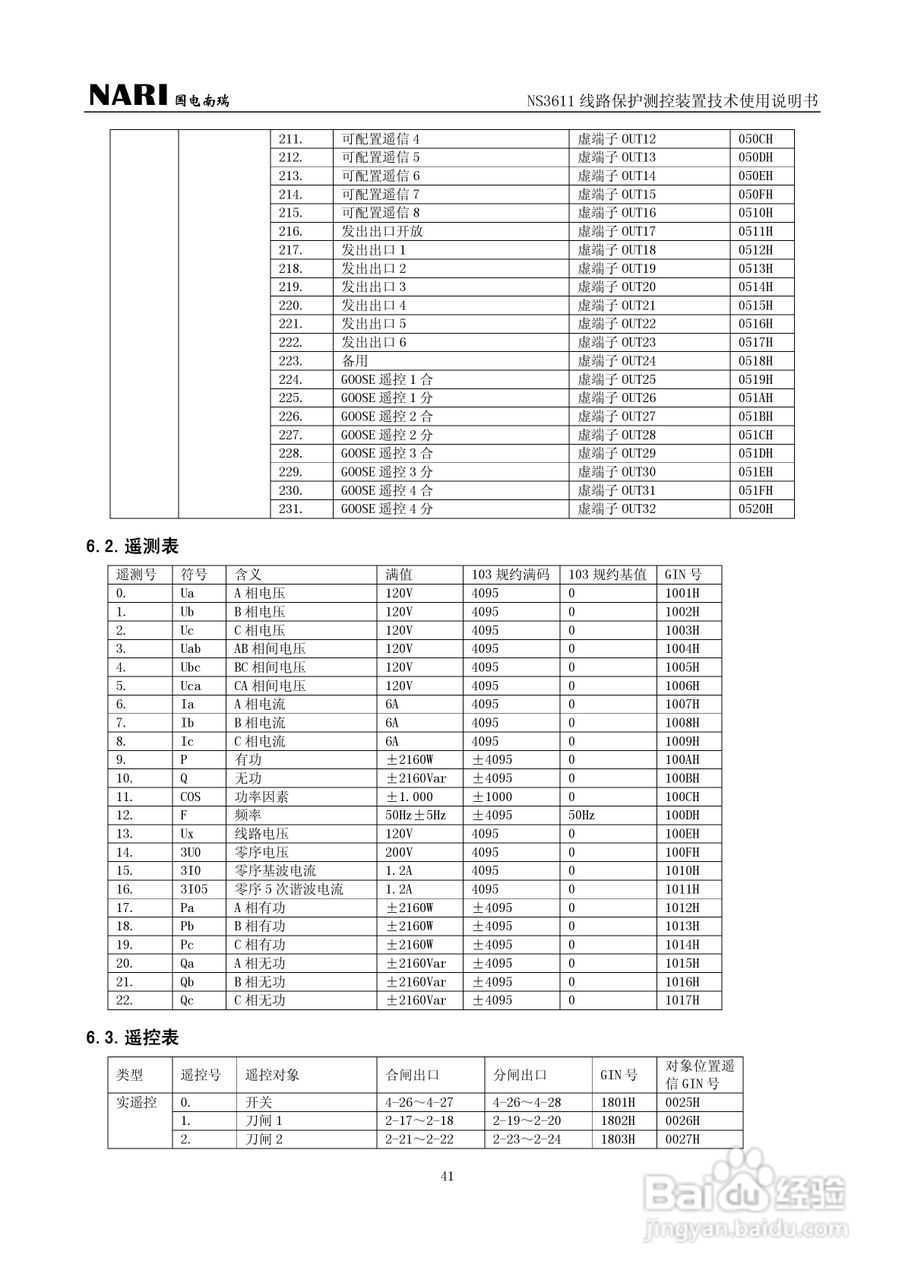 NS3611DD线路保护测控装置技术使用说明书:[5]
