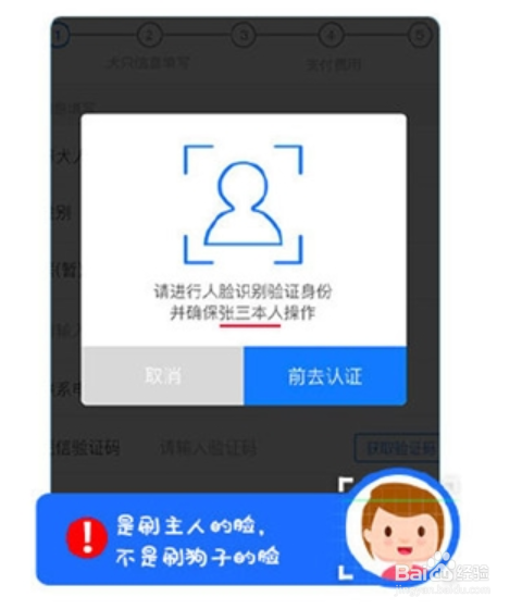 支付宝中怎么刷脸办狗证