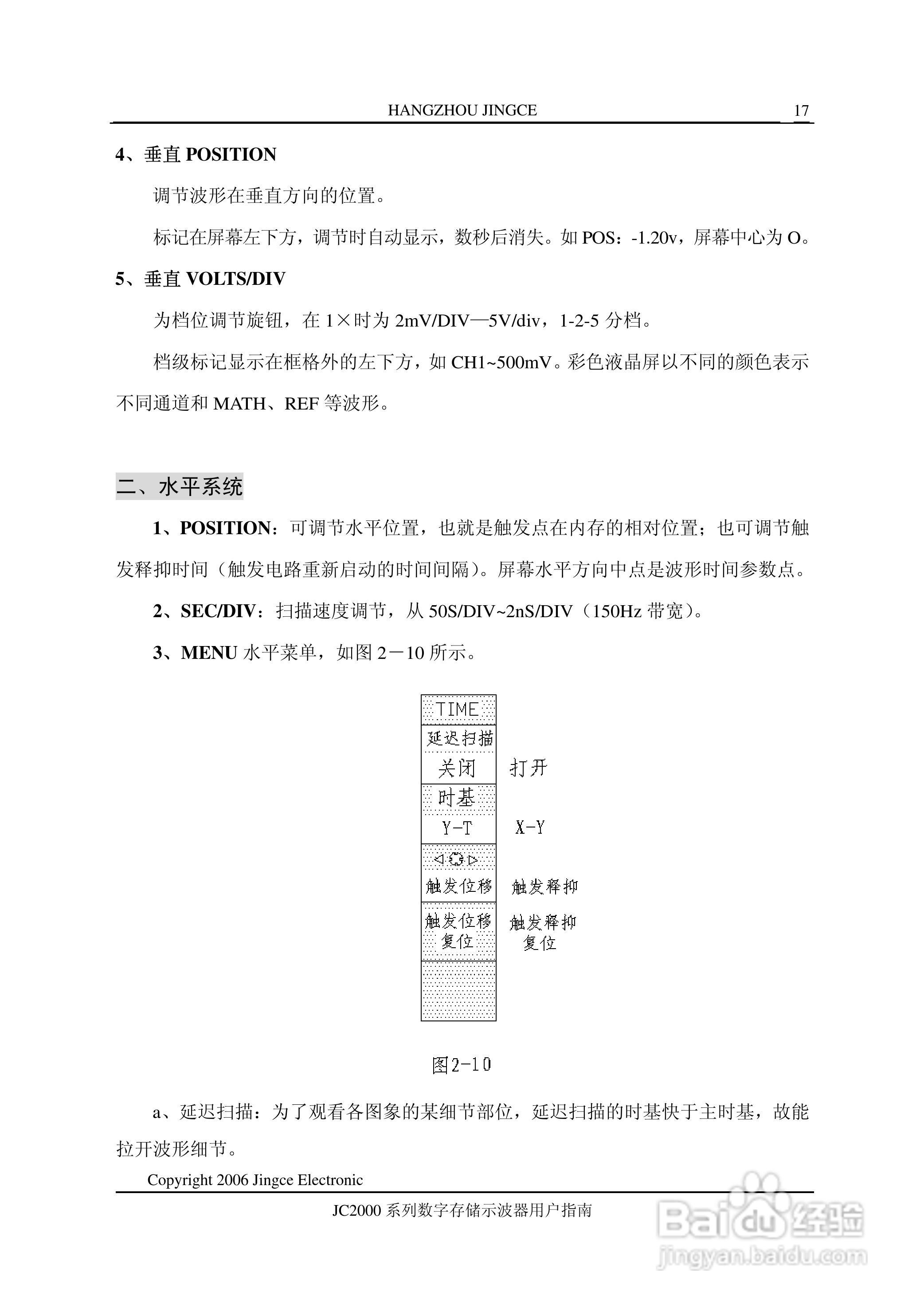 JC2061MA型数字示波器使用说明书:[2]