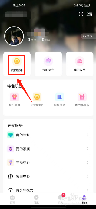 小陪伴语音怎么充值金币