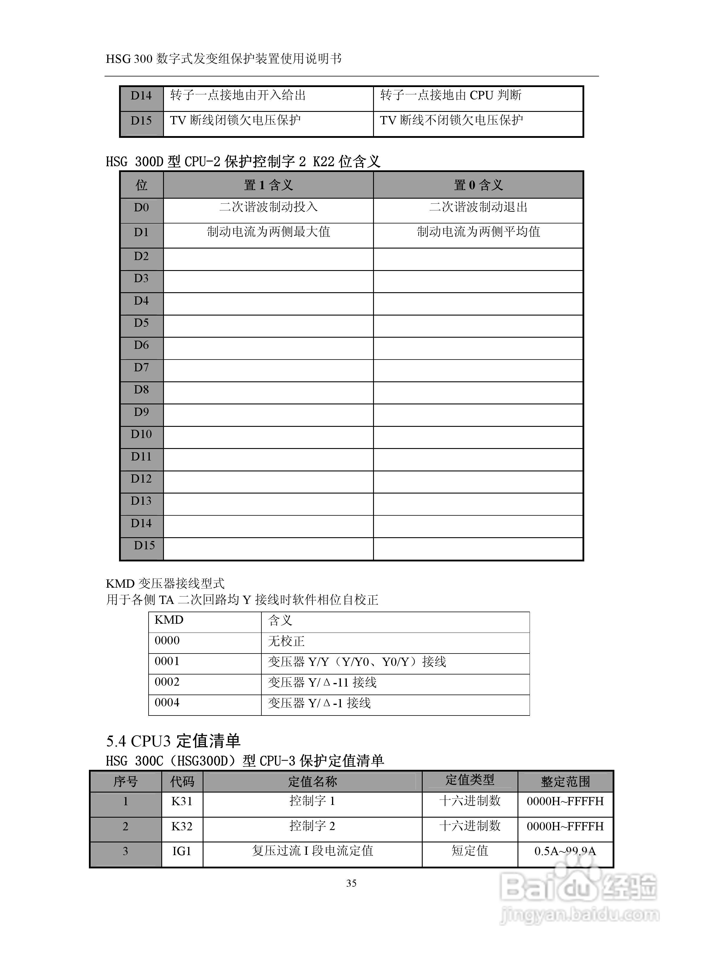 四方立德 HSG 300 数字式发变组保护装置使用说明书:[4]