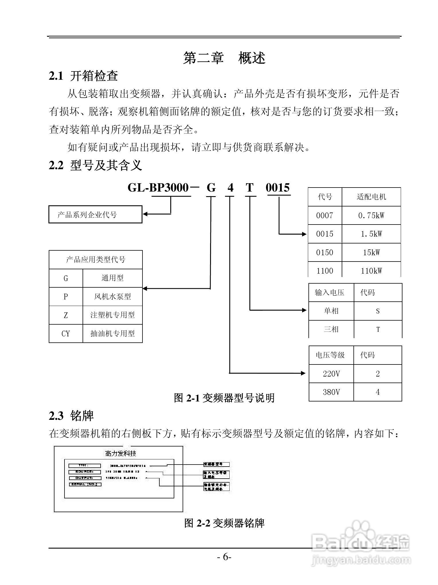 GL-BP3000系列变频调速器说明书:[1]