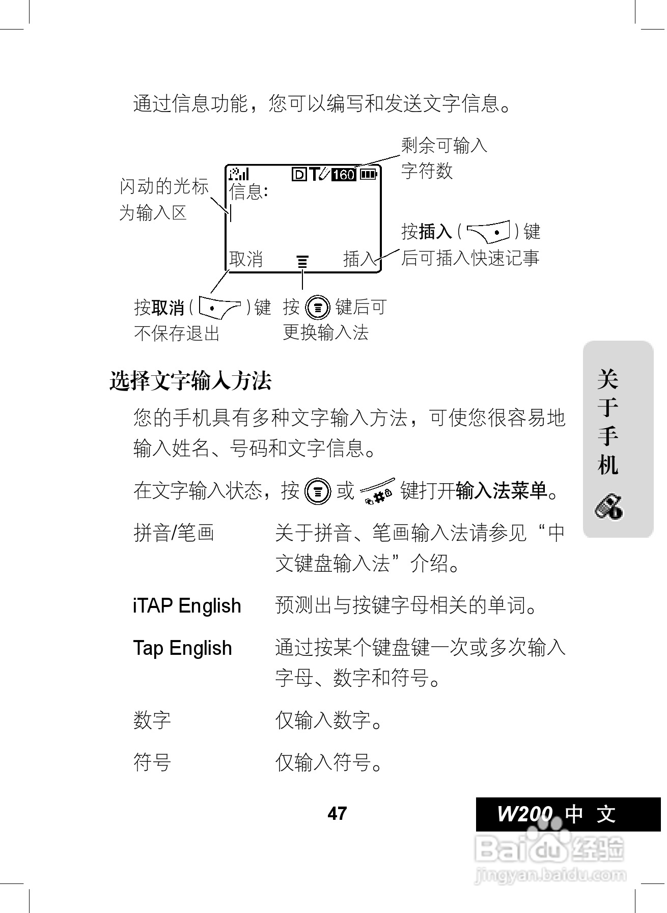 摩托罗拉W200手机使用说明书:[5]