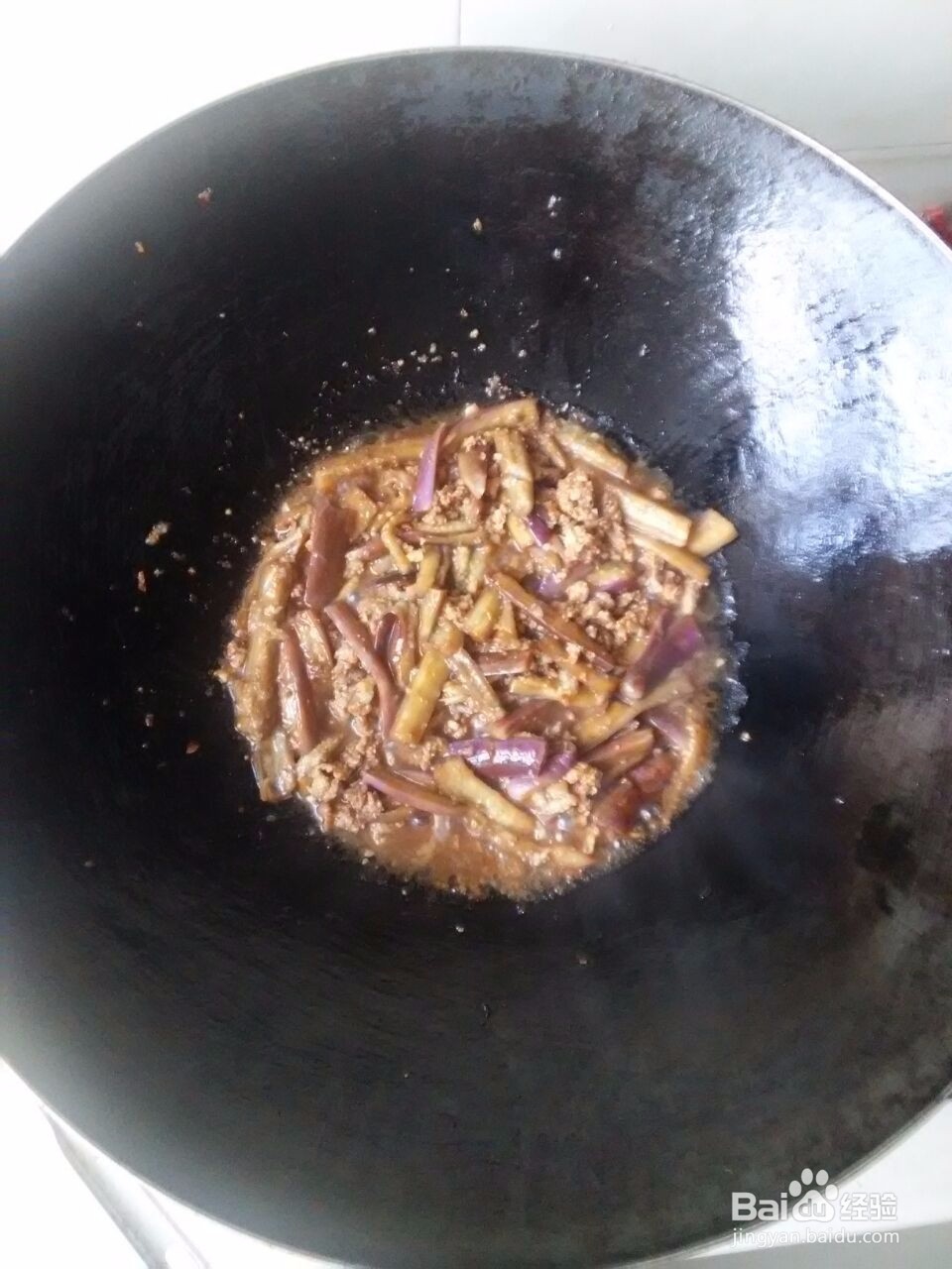茄子爆炒肉末