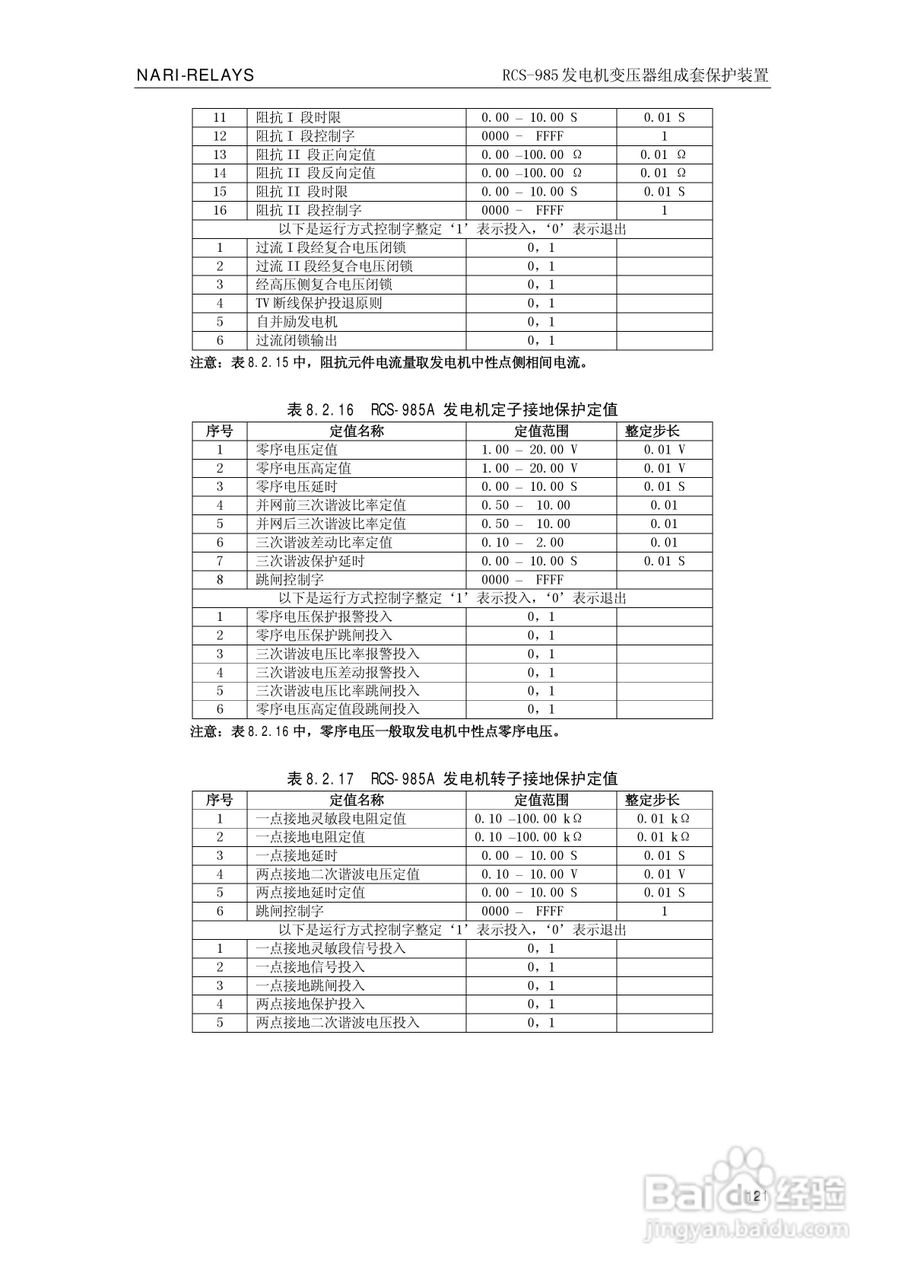 南瑞RCS-985G发电机变压器成套保护装置技术说明书:[13]