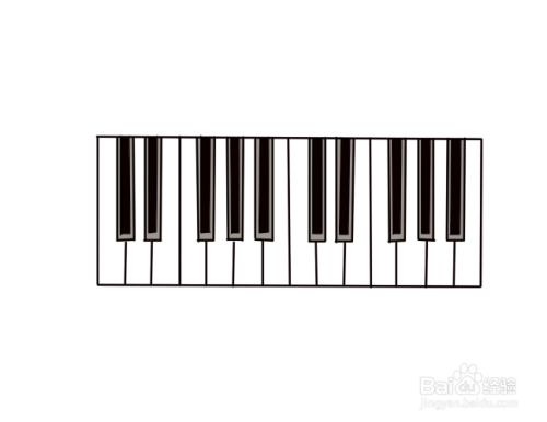 钢琴键简笔画