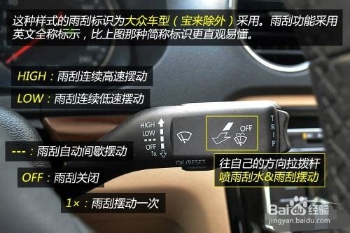 汽车雨刮器开关使用图解