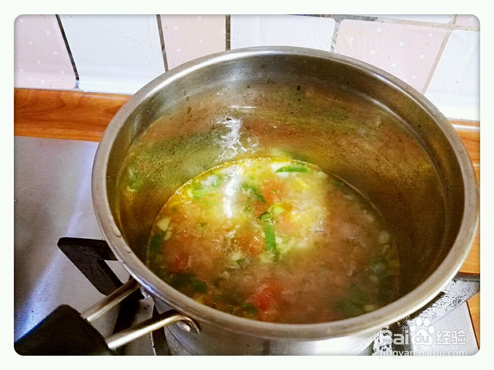 番茄鸡蛋疙瘩汤的做法