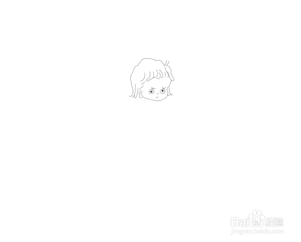 人物简笔画女孩 动漫