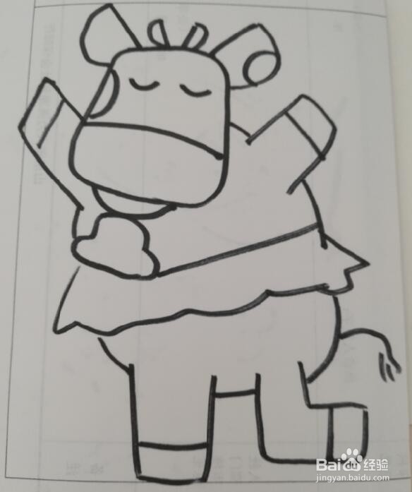 简笔画 小奶牛的画法