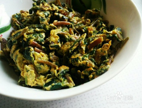 家庭自制马齿苋炒鸡蛋