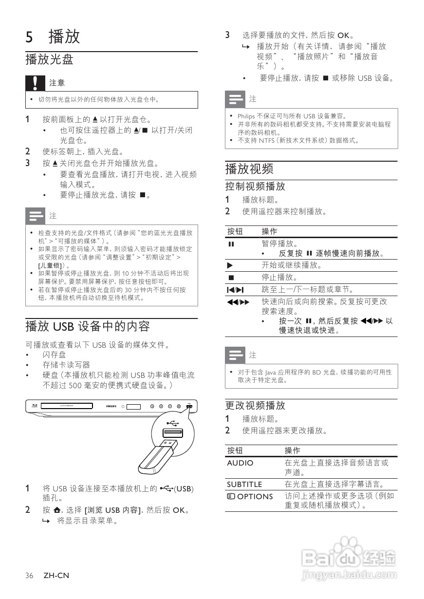 飞利浦BDP2700/93蓝光光盘播放机使用说明书:[1]