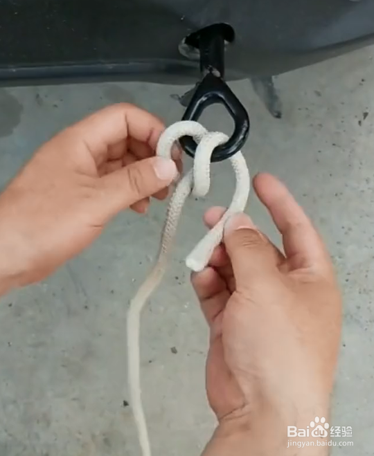 如何打拖车压扣结？