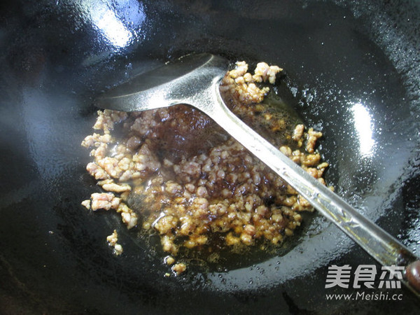 肉末带豆炒年糕