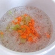 宝宝辅食--鳕鱼蔬菜燕麦米粥