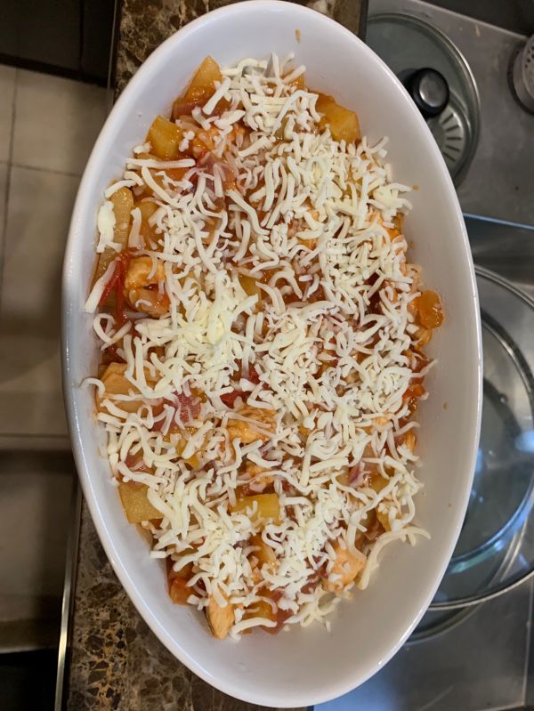 番茄芝士鸡肉焗饭