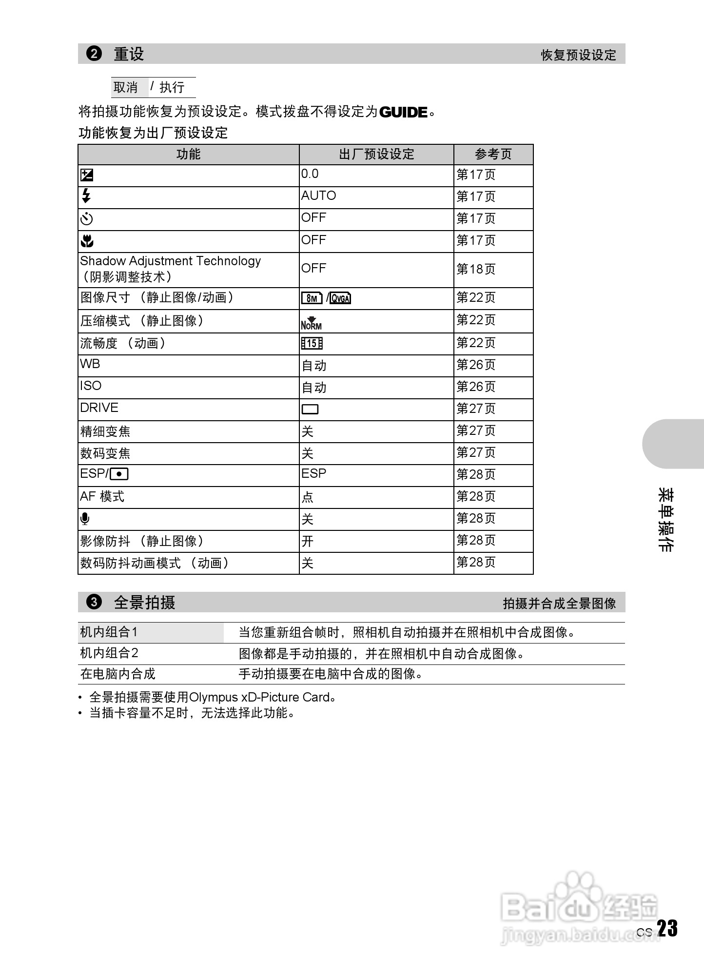 OLYMPUS数码照相机Stulus840U840使用说明书:[3]
