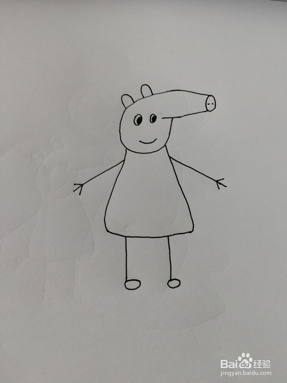 简笔画(3)——小猪佩奇