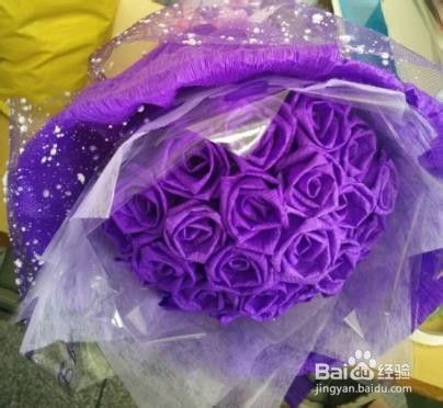 手工折纸花束包装的做法 百度经验