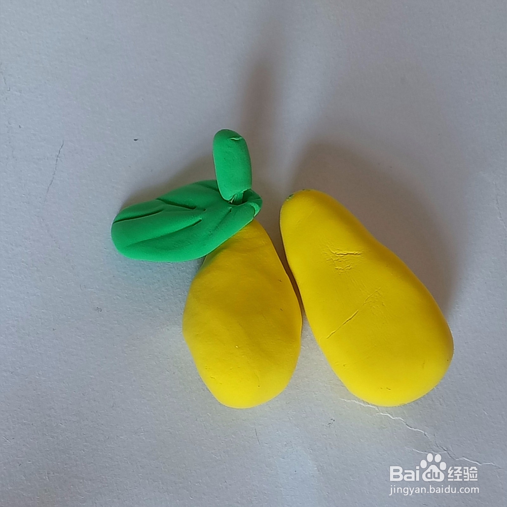 儿童彩泥制作芒果