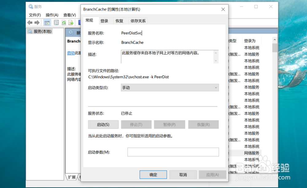 怎么启动系统中的BranchCache服务?