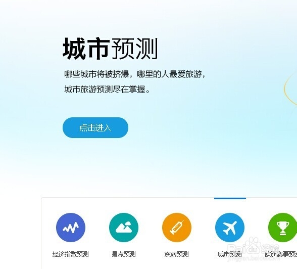 百度预测在旅游时有什么用