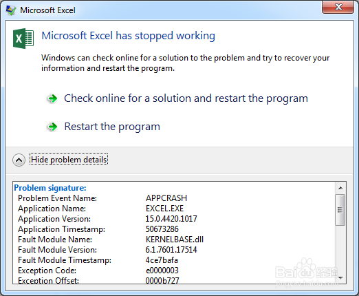 Microsoft Word has stopped working