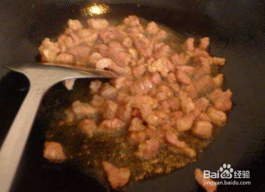 毛豆肉丁的做法