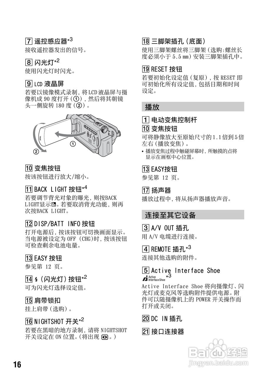 索尼DCR-SR33E数码摄录一体机说明书:[2]