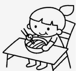 一日三餐简笔画图片