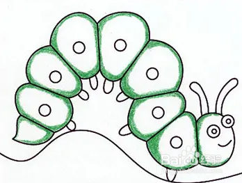 教孩子如何画毛毛虫
