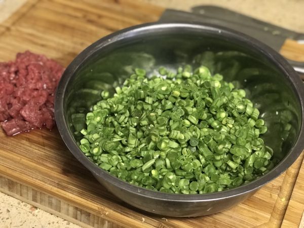 #2018年我学会的一道菜#芸豆牛肉粒包子