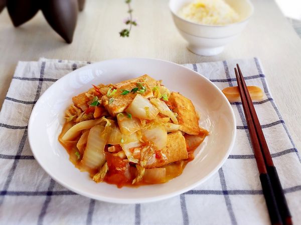 白菜西红柿烧豆腐