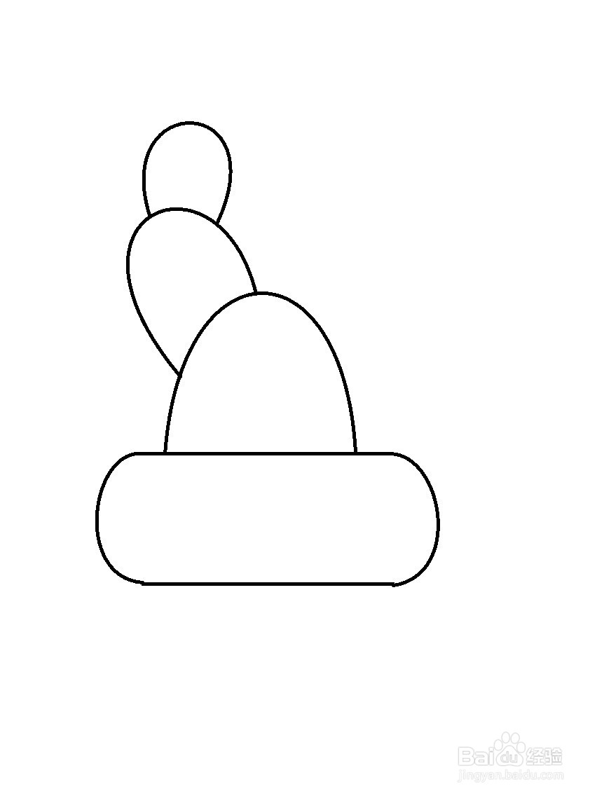 盆栽仙人掌的简单画法