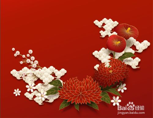 红花背景图设计 百度经验 红花背景图设计 百度经验
