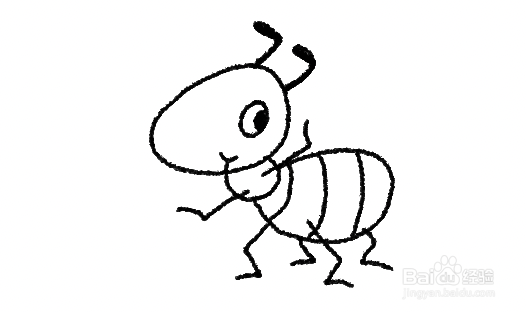 蚂蚁大力士简笔画图片