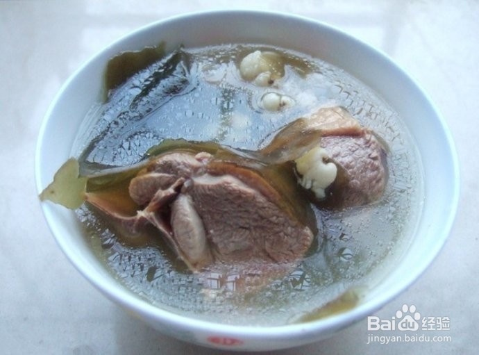 海带炖鸭汤的制作方法