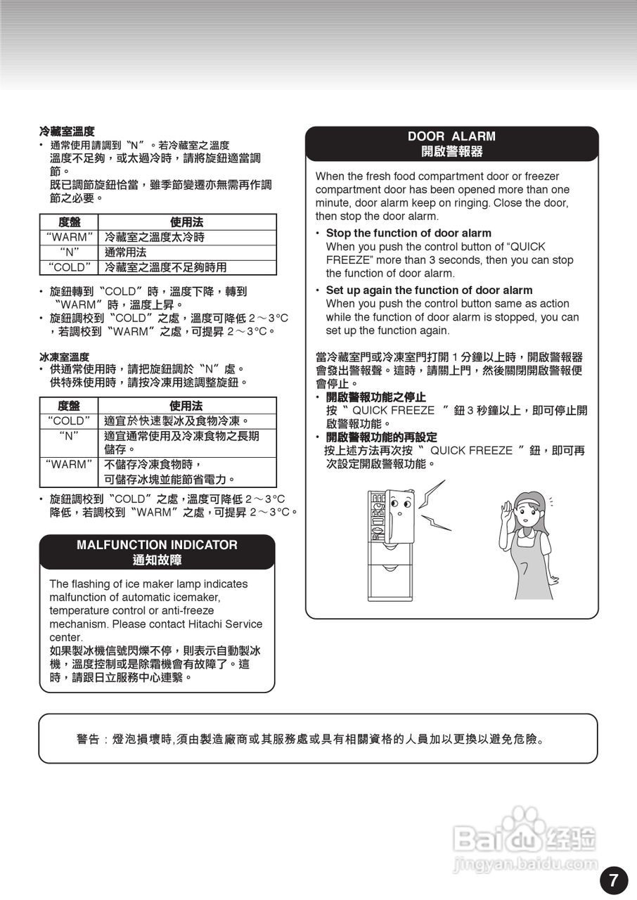 日立rn41ws冰箱说明书