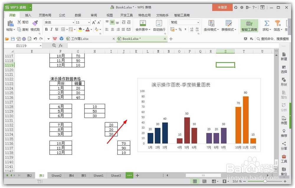 excel季度销量图表怎么做