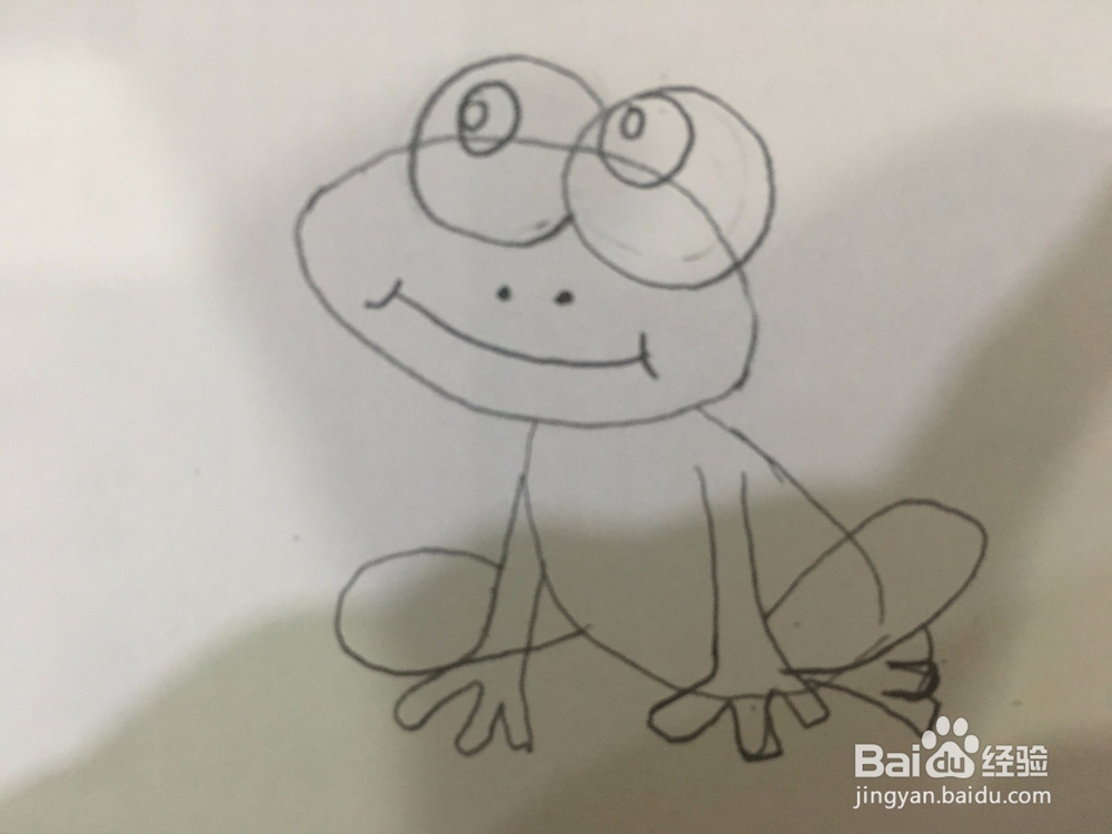 简笔画-画一只可爱的小青蛙