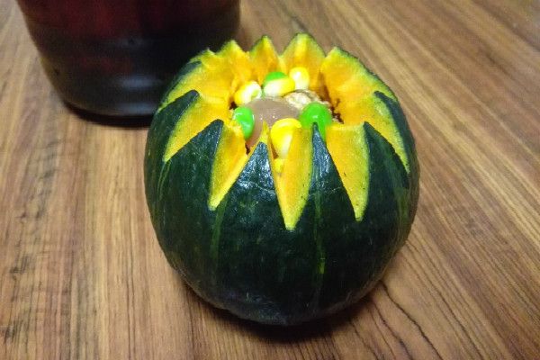 桂花鸡肉南瓜盅